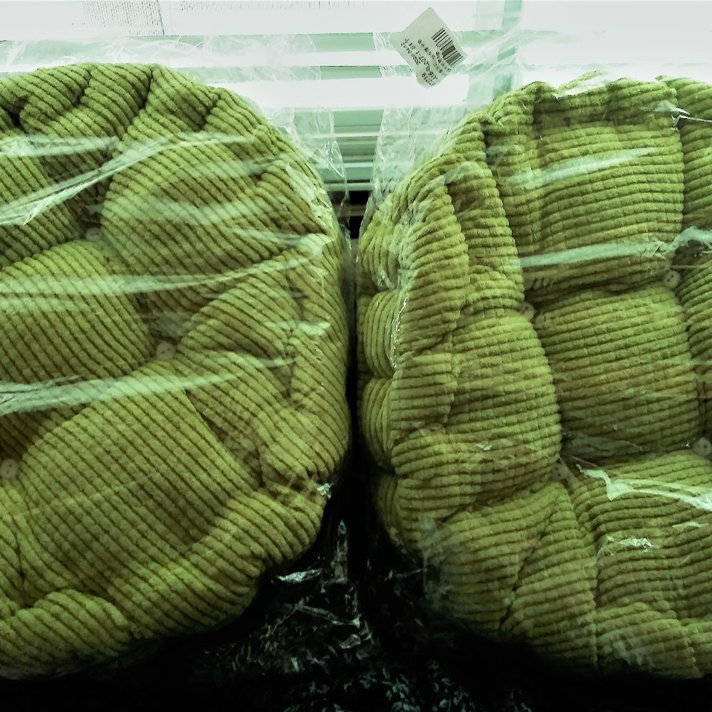 BRAND NEW CUSHIONS SET OF 2 LIME MEDIUM SIZE